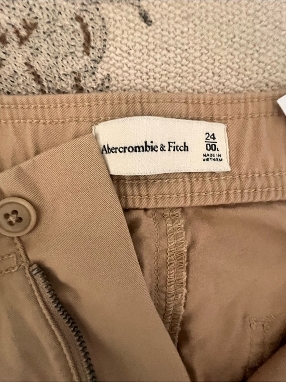 Abercrombie & Fitch Women Cargo Pants Khaki Tan Size 24 / 00L NWT